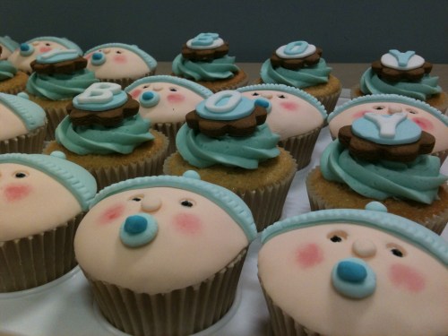 baby boy cupcakes