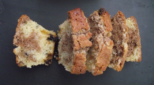 cut cinnamon and raisin mini loaf
