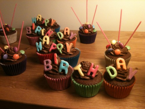 happy birthday cupcakes