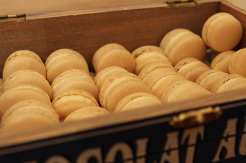 box of cashew but macarons