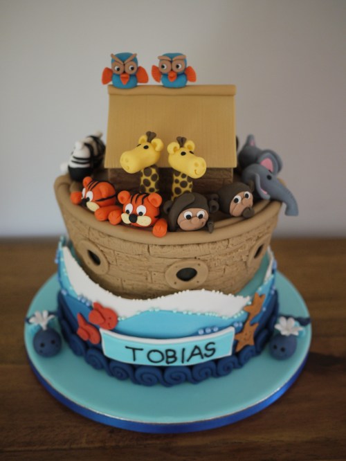 Noah's Ark Christening Cake