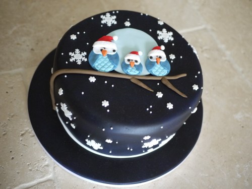 Owl Christmas Cake